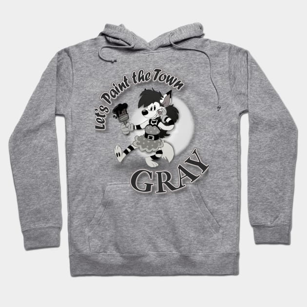 Let's Paint the Town Gray Hoodie by CandyStriped